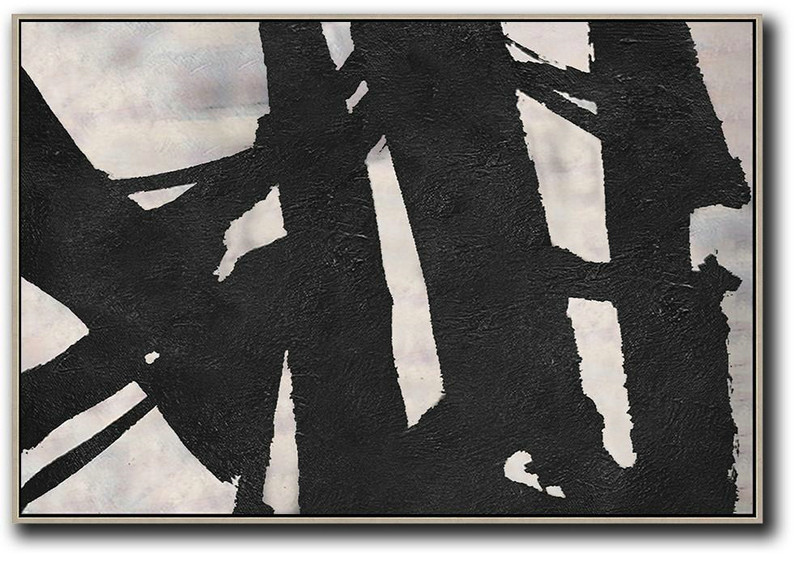 Abstract Painting Modern Art,Oversized Horizontal Minimal Art On Canvas - Contemporary Abstract Painting